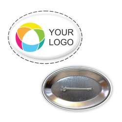 Oval Button with Pin