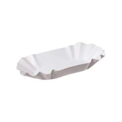 Papieren schaaltjes – 10,5 x 19 x 3,5 cm – wit – 1000 stuks