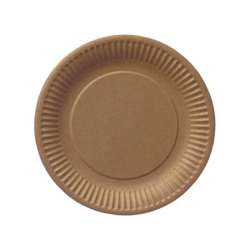 Papieren borden – rond 23 cm – bruin – 900 stuks