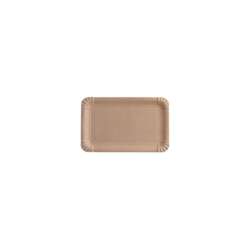Papieren borden – rechthoekig 10 x 16 cm – bruin – 3000 stuks