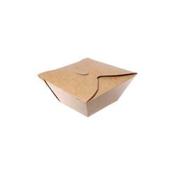 Cajas take away plegables 1000 ml – 170 x 170 x 70 mm – Marrones – 200 pzas.