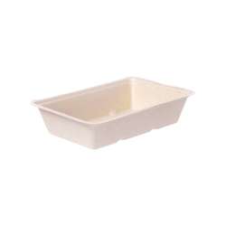 Barquettes en bagasse – 16,2 x 10,8 x 3,6 cm – Lot de 800
