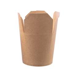 FSC® noedelbakjes met gevouwen deksel 710 ml – bruin – 500 stuks