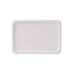 Papieren borden – rechthoekig 19 x 33 cm – wit – 250 stuks