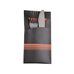 Bestecktaschen mit integrierter Serviette – Orange – 520 St.