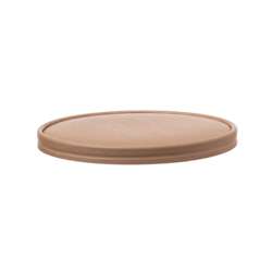 Kompostierbare Pappdeckel für Salatschalen 1.000 und 1.200 ml, Braun – 300 St.