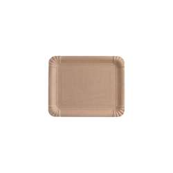 Papieren borden – rechthoekig 16 x 20 cm – bruin – 1000 stuks