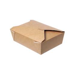 Boîtes repas pliables 1600 ml – 200 x 140 x 65 mm – Marron – Lot de 200