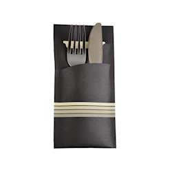 Bestecktaschen mit integrierter Serviette – Champagnerfarben – 520 St.