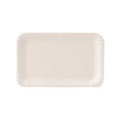 Papieren borden – rechthoekig 9 x 15 cm – wit – 3000 stuks