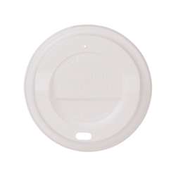 Biologisch abbaubare Kaffeebecher-Deckel Weiß aus CPLA – Ø 90 mm – 1000 St.