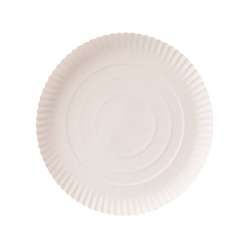 Assiettes en carton – Rondes 32 cm – Blanc – Lot de 200