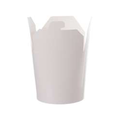 FSC® noedelbakjes met gevouwen deksel 710 ml – wit – 500 stuks