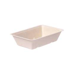 Barquettes en bagasse – 14,4 x 9,7 x 3,5 cm – Lot de 800