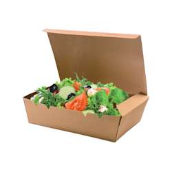 Boîtes repas à rabat – 180 x 120 x 47 mm – Marron – Lot de 400