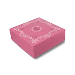 Taartdozen – 340 x 340 x 110 mm – roze – 50 stuks