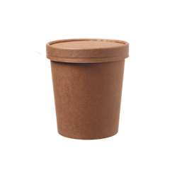 Coperchi per ciotole da zuppa FSC®, 480 ml – marroni – 500 pz.