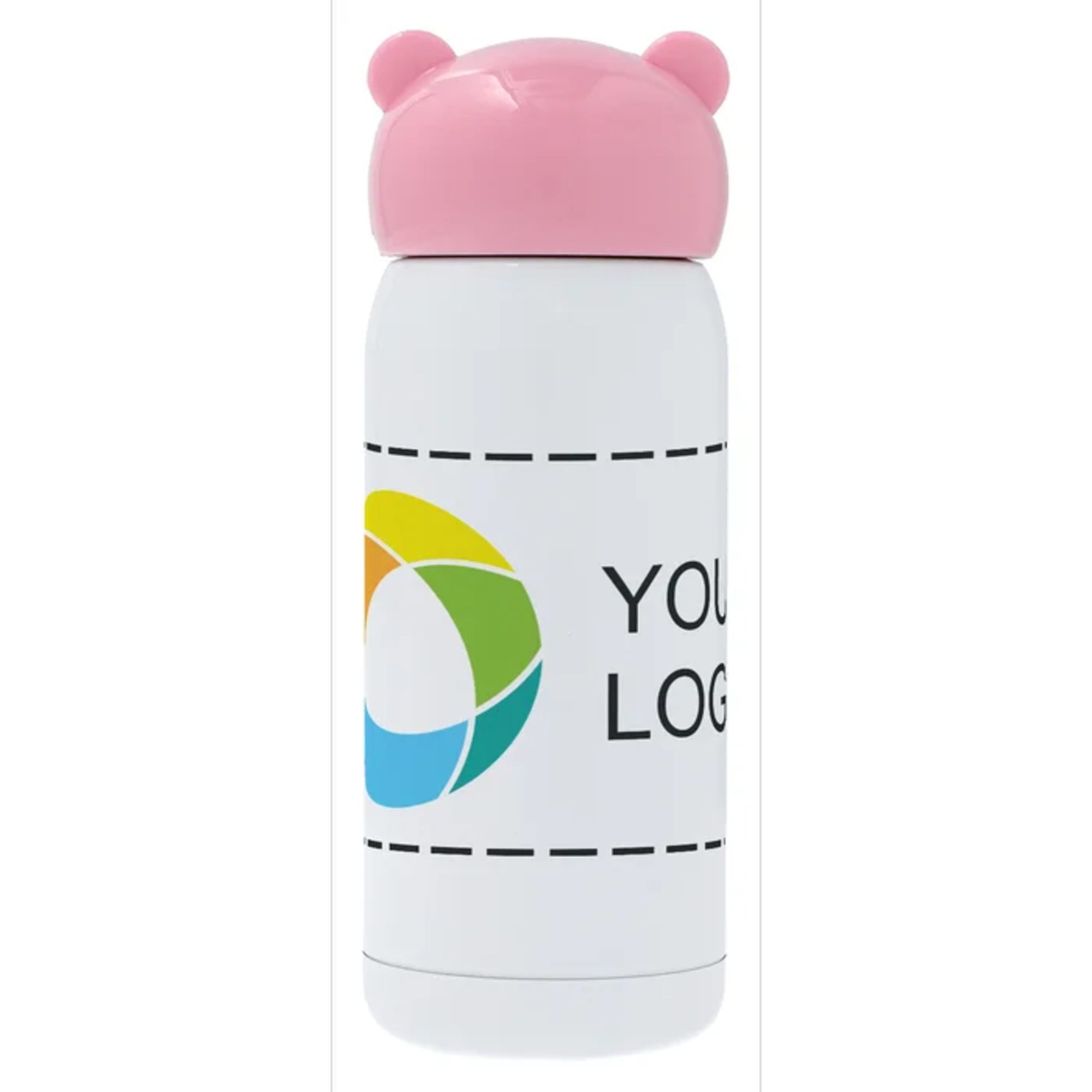 Stainless Steel Thermos Bottle with Pink Cap – 320 ml