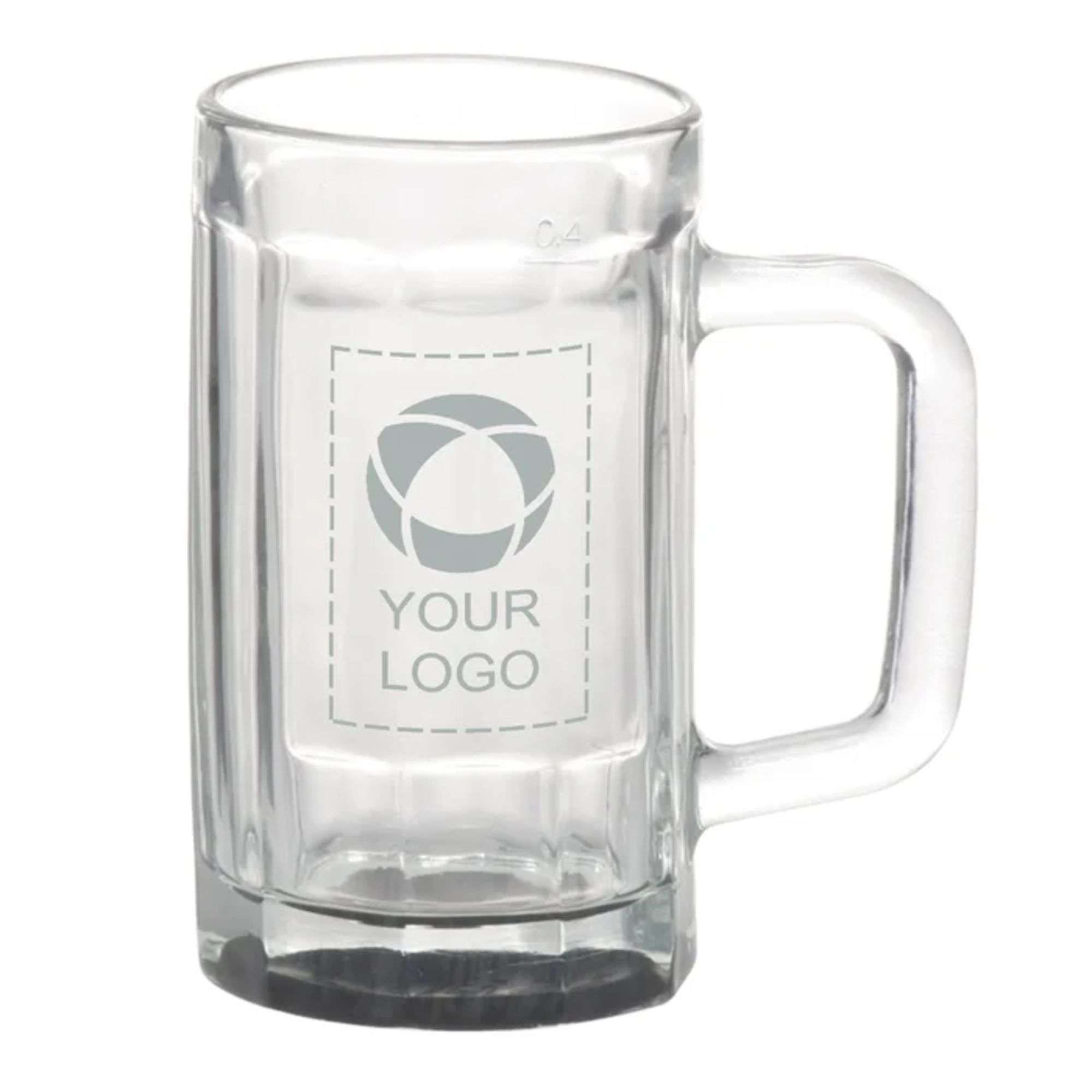 Sports Beveled Glass Beer Mug – 15 oz.