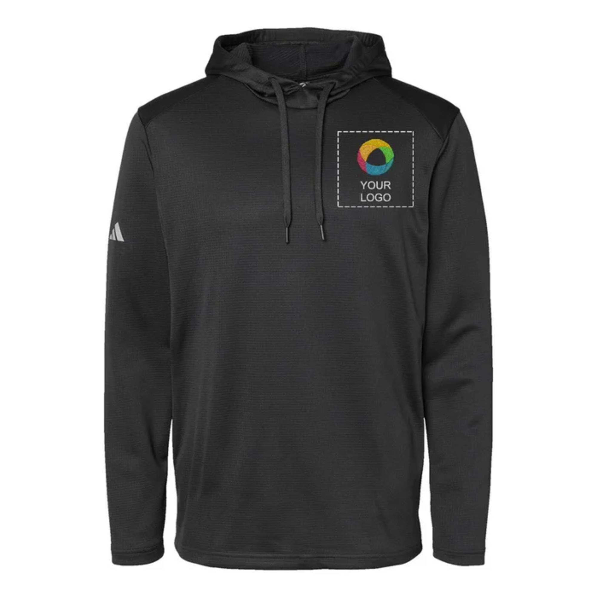 Adidas Textured Mixed Media Hoodie