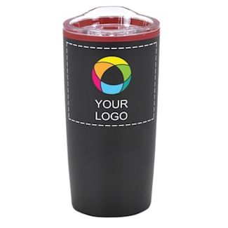 Rolling Sands 22 oz Reusable Plastic Cups with Lids, 10 Pack, USA