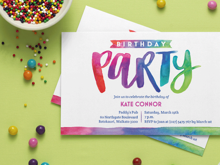 Birthday Invitations & Personalised Party Favours | Vistaprint