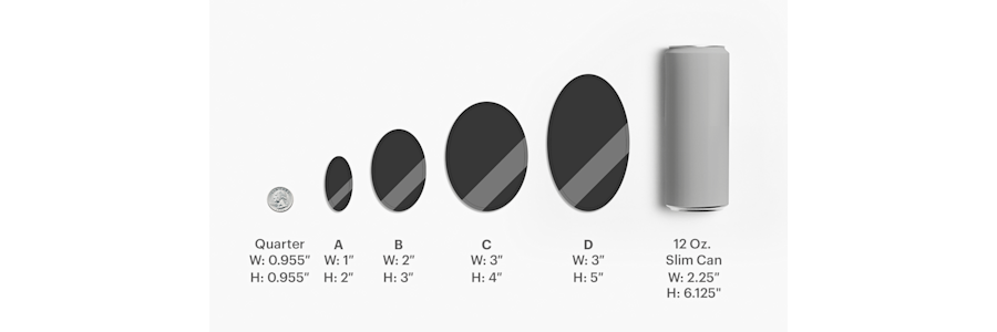 Oval Sticker Singles