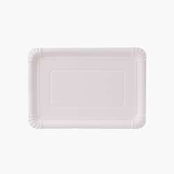Pratos de papel – Retangulares 19 cm x 33 cm – Branco – 250 uni.