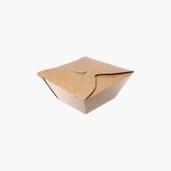 Caixa para refeições com tampa de encaixe 1000 ml – 170 x 170 x 70 mm – Castanho – 200 uni.