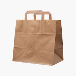 Sacos de compras em papel – 320 x 160 x 390 mm – Castanho – 200 uni.