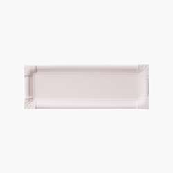 Pratos de papel – Retangulares 8 cm x 23 cm – Branco – 2000 uni.