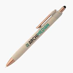 Caneta esferográfica de New York com stylus reciclado