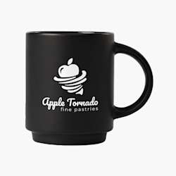 Conjunto de caneca de cerâmica e tábua de bambu Café Deux
