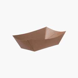 Bandeja de petiscos 300 ml – 20,5 x 12,5 x 4,5 cm – Castanho – 500 uni.