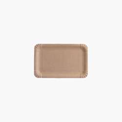 Pratos de papel – Retangulares 13 cm x 20 cm – Castanho – 1500 uni.