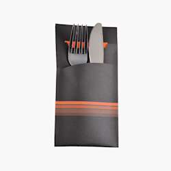 Bolsa para talheres descartáveis com guardanapo – Laranja – 520 uni.
