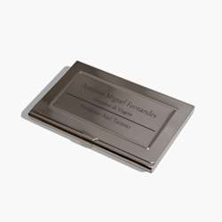 Porta-cartões gravado para cartões de visita