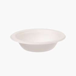 Taça de bagaço de cana 350 ml – Redonda 16 cm – Branco – 800 uni.