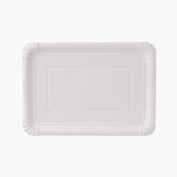 Pratos de papel – Retangulares 24 cm x 34 cm – Branco – 250 uni.
