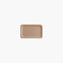 Pratos de papel – Retangulares 10 cm x 16 cm – Castanho – 3000 uni.