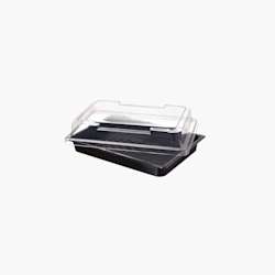 Bandeja de sushi com tampa – 185 x 127 x 58 mm – 400 uni.