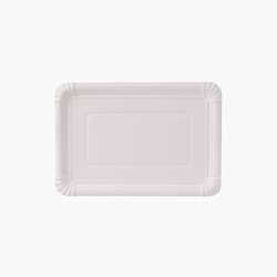Pratos de papel – Retangulares 21 cm x 29 cm – Branco – 250 uni.