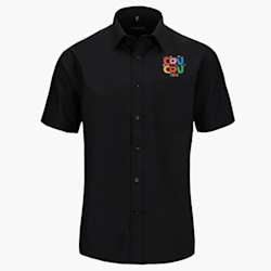 Camisa de manga curta em popelina de polialgodão Russell™