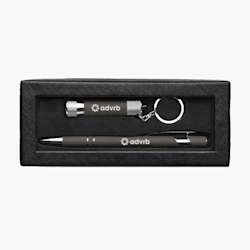 Conjunto de oferta de Caneta stylus de toque suave e lanterna – tinta azul