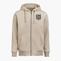 Hoodie unissexo com fecho integral em algodão orgânico