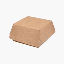 Caixa de hambúrguer – 145 x 145 x 80 mm – Castanho – 400 uni.