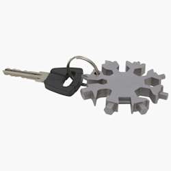 Chaveiro multiferramentas em aço inoxidável