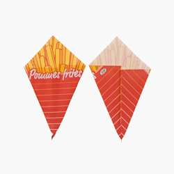 Cone para batatas fritas – 250 g, 23 cm –  1000 uni.