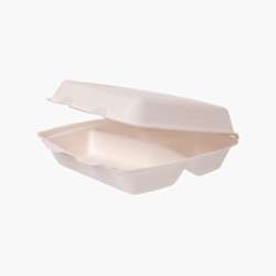 Caixas de refeições em fibra de madeira com 3 compartimentos – 245 x 245 x 75 mm – 200 uni.