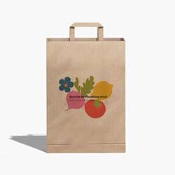 Sacos de papel kraft com asa plana